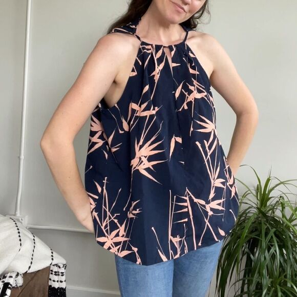 Banana Republic Floral Tropical Tie Tank Top NWT L - Picture 11 of 11